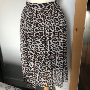 Mesh below-knee skirt